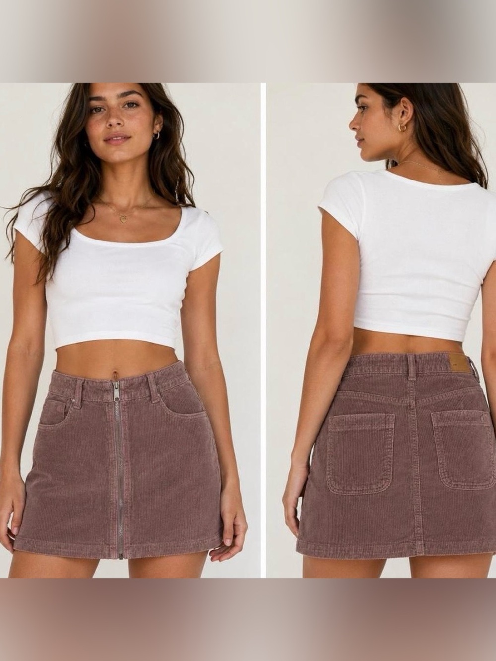 American Eagle Outfitters Super High Rise A Line Corduroy Mini Skirt